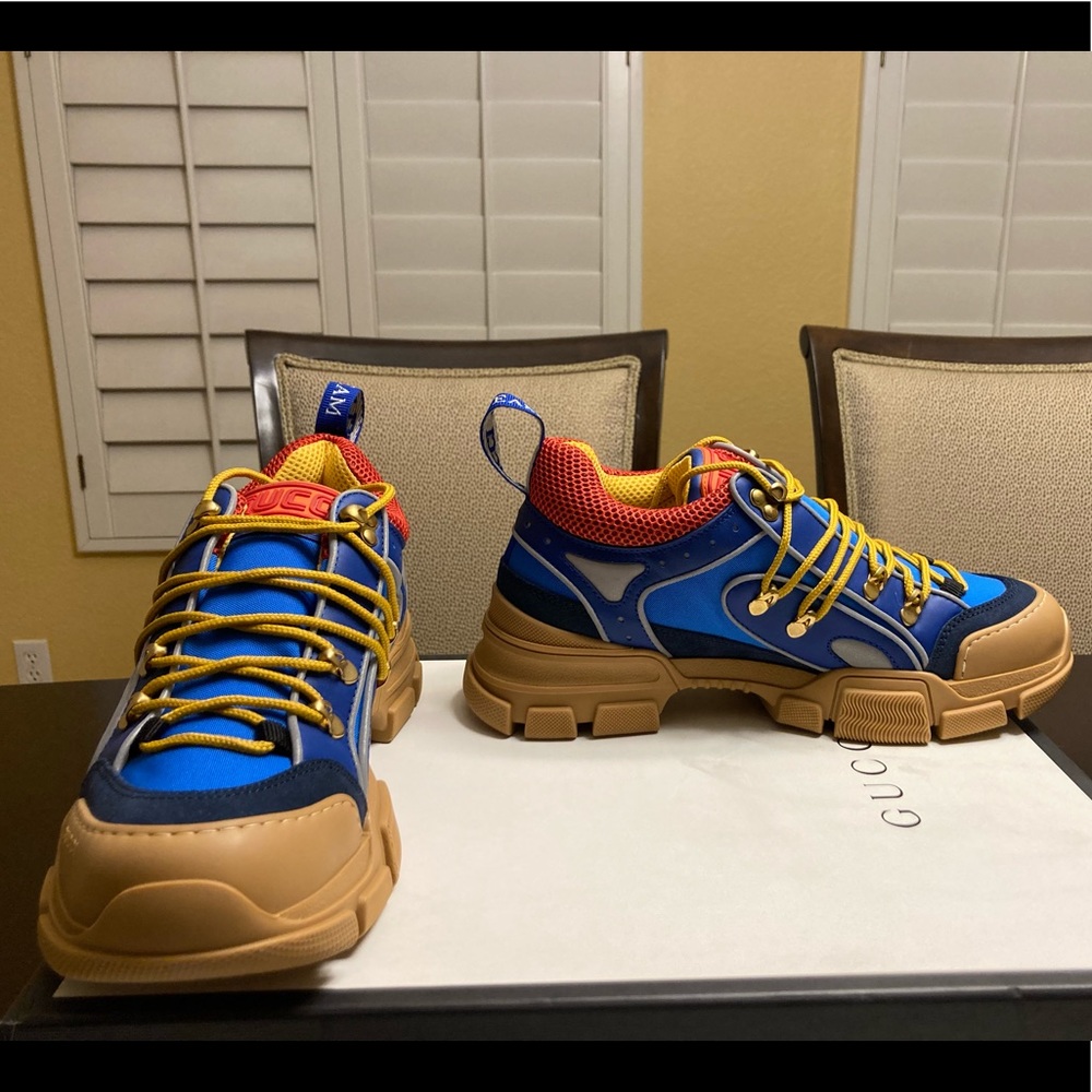 New Gucci Sega Flashtrek Blue Sneaker Shoes Size US 8.5 / UK 8 - Picture 10 of 13